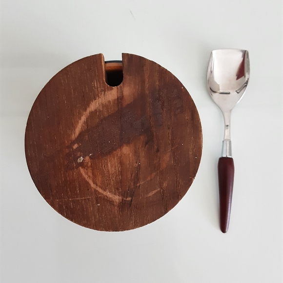 Vintage Danish Ceramic 3 Piece Marmelade Jar - Picture 3 of 5